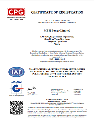 Certification Partner Global ISO 14001 : 2015