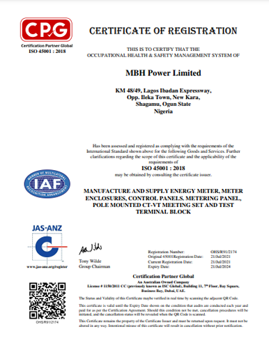 Certification Partner Global ISO 45001 : 2018